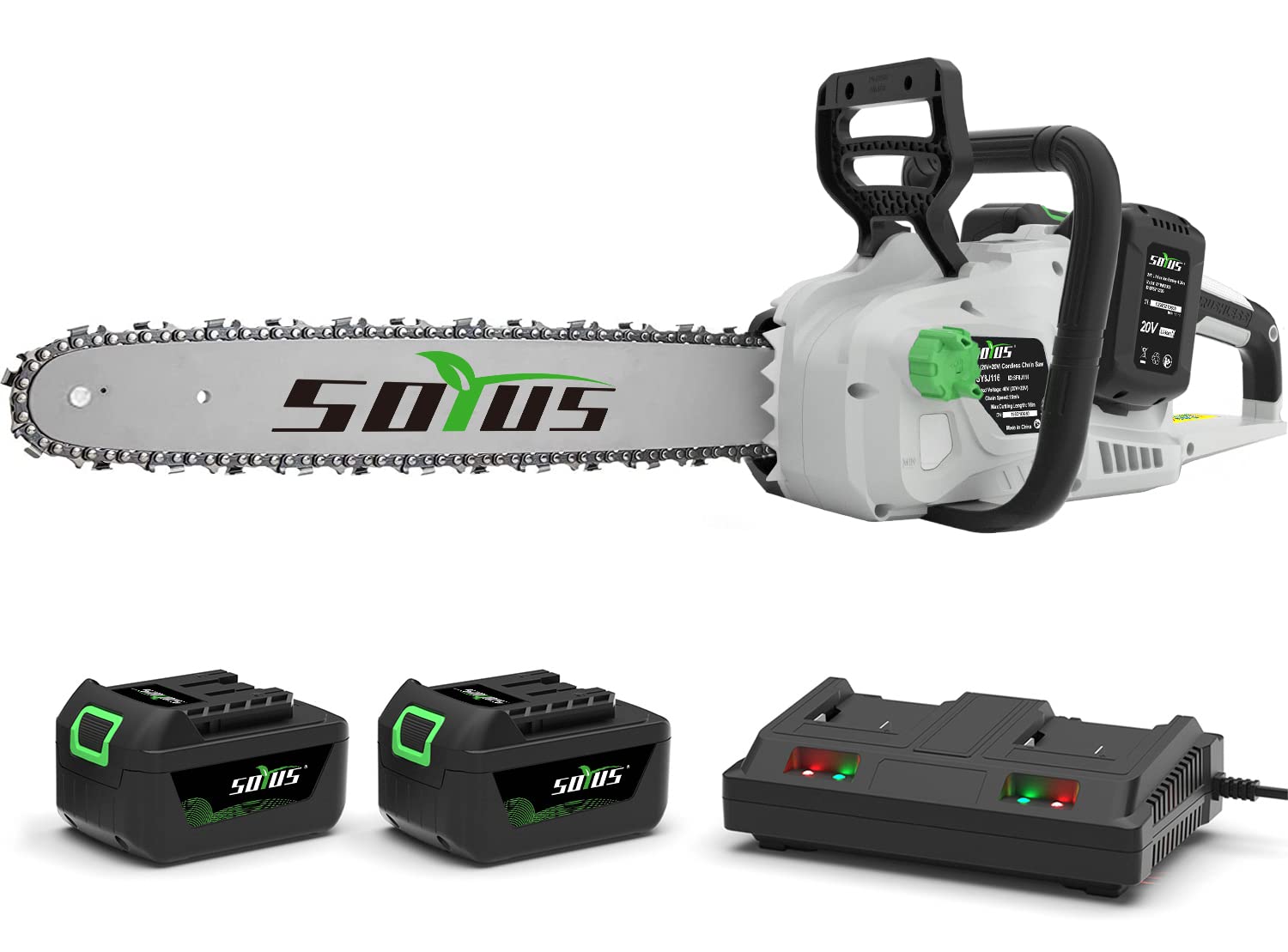 Buy Cordless Chainsaw SOYUS 40V 16Inch Brushless Battery Chainsaw 2X 4