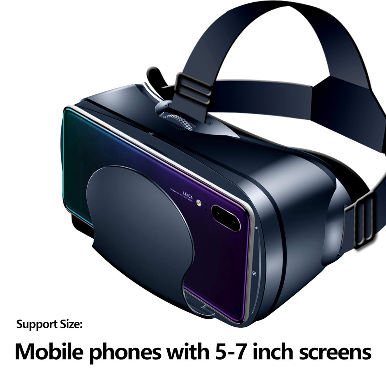 3D VR Gafas de Realidad Virtual, 3D Visión Panorámico Juego Immersivo VR Glasses para Los Móviles de Pantalla 5.0-7.0 Pulgadas