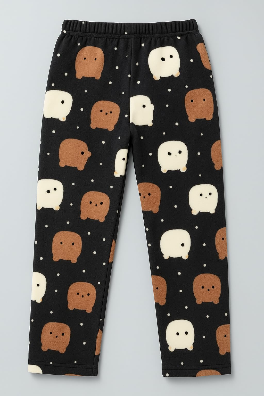 CAMEY Kids Fleece Pajama | Soft Warm Winter Lower for Boys & Girls | Cartoon Print Thermal Jogger Pants | Cozy Nightwear Bottoms (Black, 13-14Y) - Image 2 thumbnail