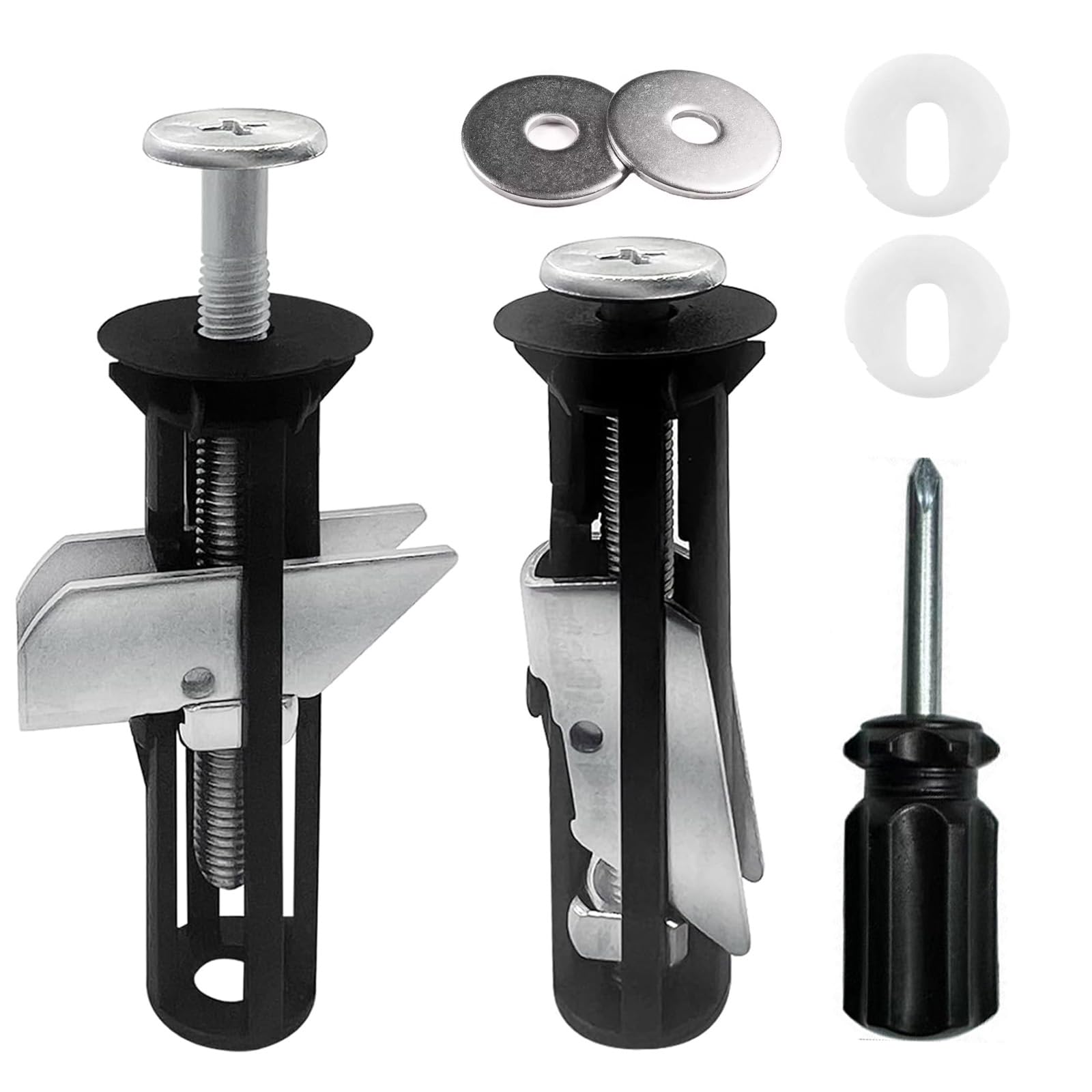 2 Stück Toilettensitz Schraubensatz, Toilettendeckel Wartung Zubehör für die meisten Toilettendeckel, WC Sitz Schrauben set für Reparatur und Austausch von Toilettensitzen