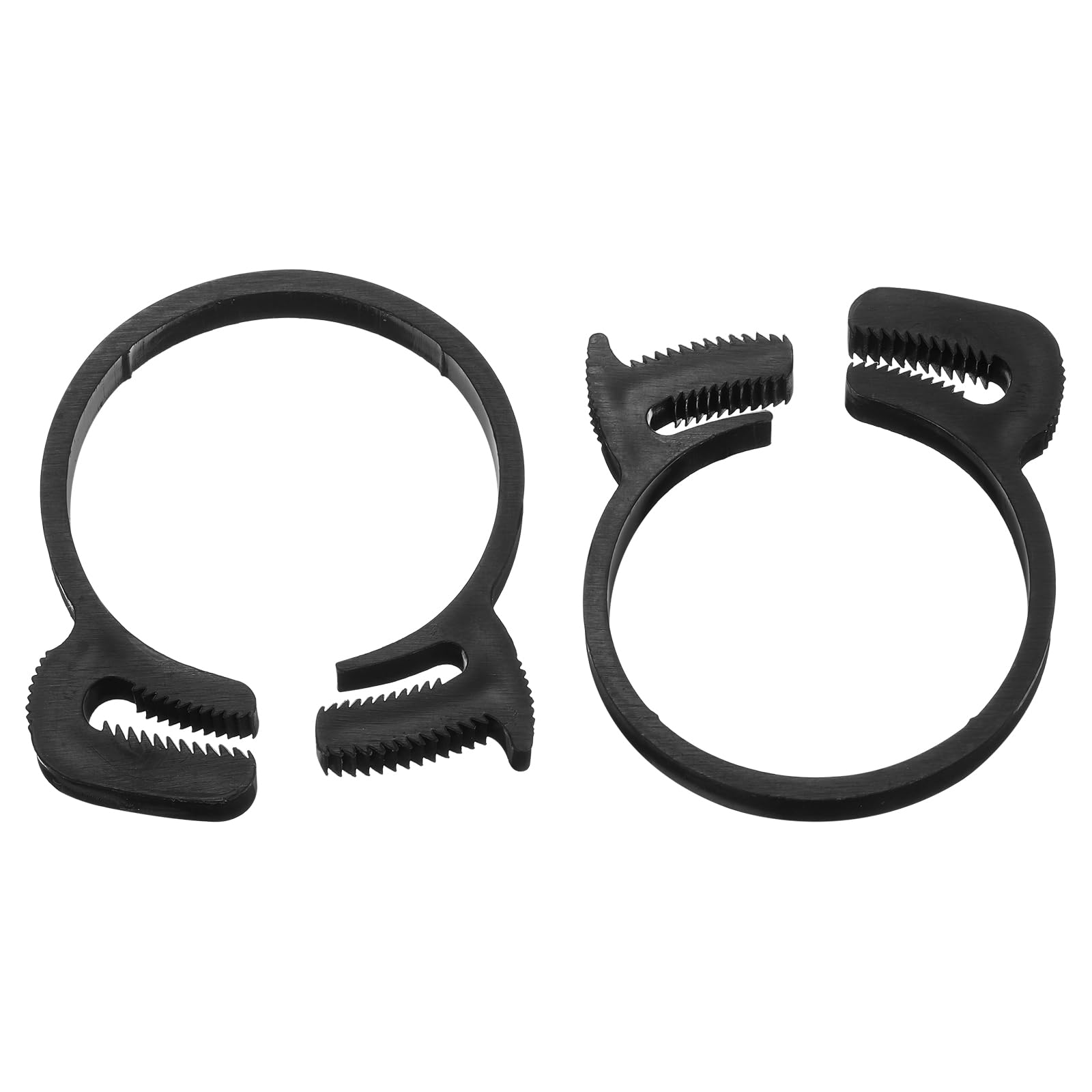 Abrazaderas de manguera de 37,5-39,5 mm uxcell ajustables de plástico con doble agarre negro