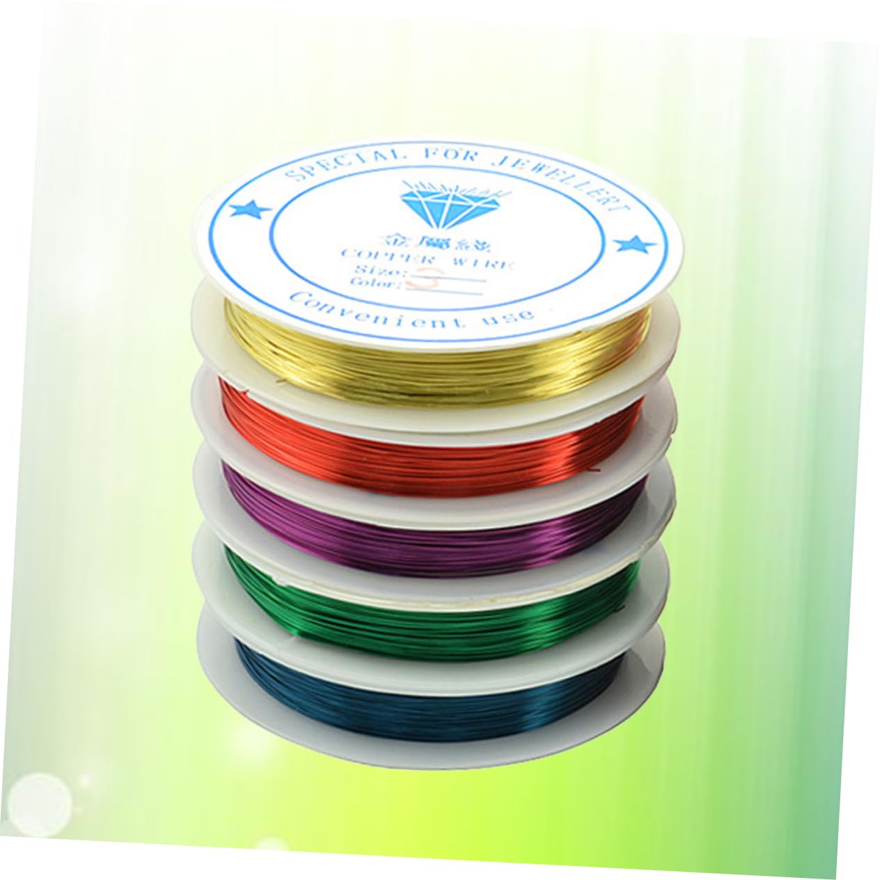 EXCEART 2 Set Di Filo Per Gioielli Artistici Da 0 5 Mm Di Filo Di Rame Flessibile Per Artigianato Per La Creazione Di Gioielli E Progetti Di Perline 5 * 2