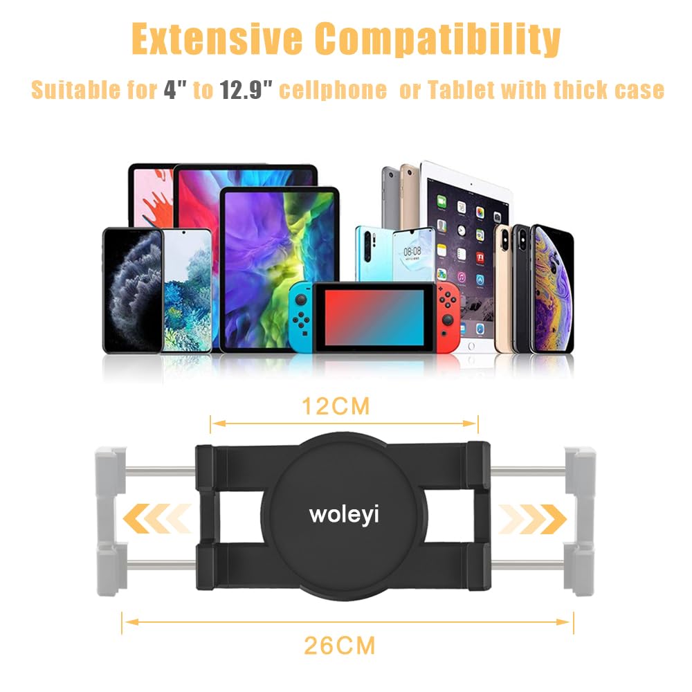 Soporte Tablet para Escritorio, Mesa o Cama con Cuello de Cisne (50 cm) | Soporte Tablet con Brazo Metálico Flexible para iPad Pro 12,9 10,5 9,7 Air Mini 5 4 3 2, iPhone y 4-13" Móviles y Tablets