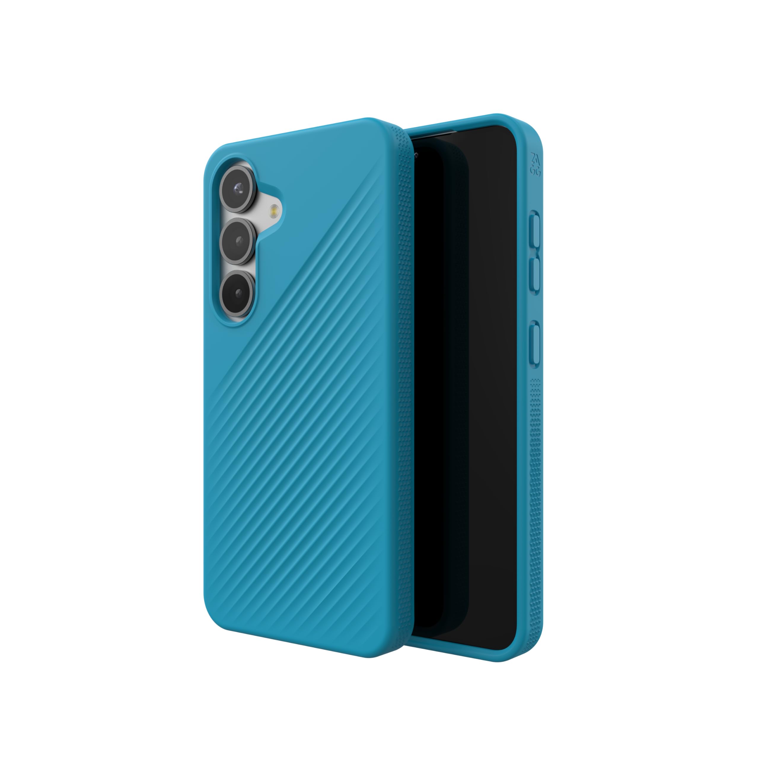 ZAGG Luxe Graphene-Reinforced Case for Samsung Galaxy S25 [6.2-Inch], Wireless Charger Compatible, Slim & Lightweight Design, Secure Grip, Shockproof Phone Back Cover (River Blue)
