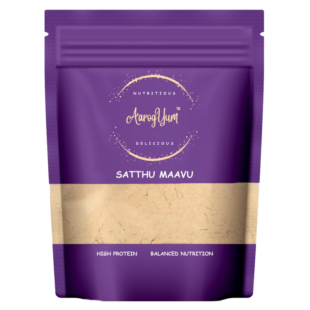AarogYum Satthu Maavu 500g (Health Mix) | Multi-Grain Porridge Mix | High Protein | Millets | Pulses | Nuts | Low Glycemic Index Value of 58 | 100% Natural & Home-Made (B0C9DH551M) Amazon Price History, Amazon Price Tracker