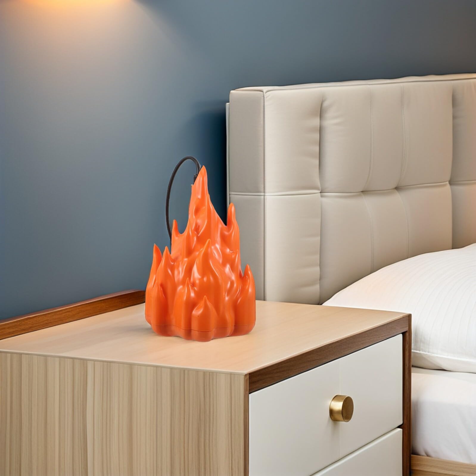 INOOMP Lámpara de Llama de Simulación LED Luces de Llama Parpadeante Efecto de Fuego Falso para Decoración de Patio Camping Apartamento
