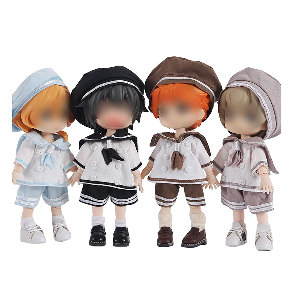 オビツ11 1/12 ドール 制服　レッド&ブルー　赤　紺色　6点　　セット オビツ11 1/12 ドール 制服 レッド&ブルー 赤 紺色 6点 セット オビツ11