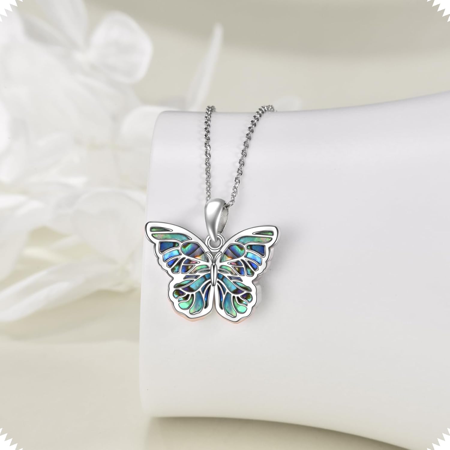 URONE Butterfly Pendant Necklace for Women Sterling Silver Butterfly Jewelry Gifts for Women - Image 3