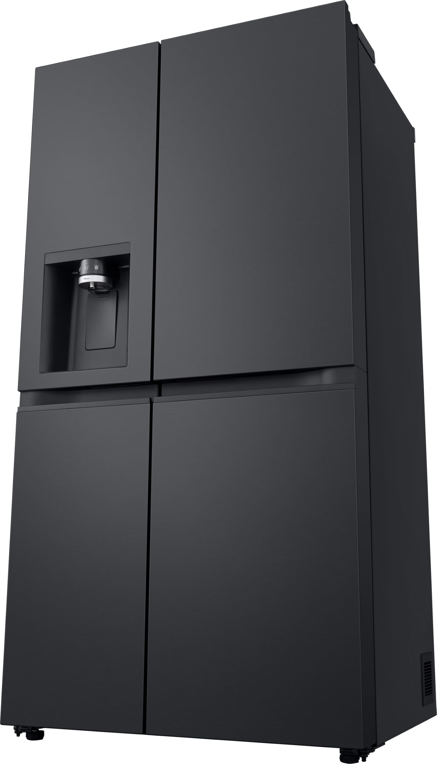 LG GSLE91EVAC Side by Side Kühlschrank, Klasse C, 628 L, Multi-Door Kühlschrank mit Gefrierfach, Eis-, Crushed Ice- Wasserspender mit UVnano, Total NoFrost, Smart Inverter Kompressor, Wi-Fi