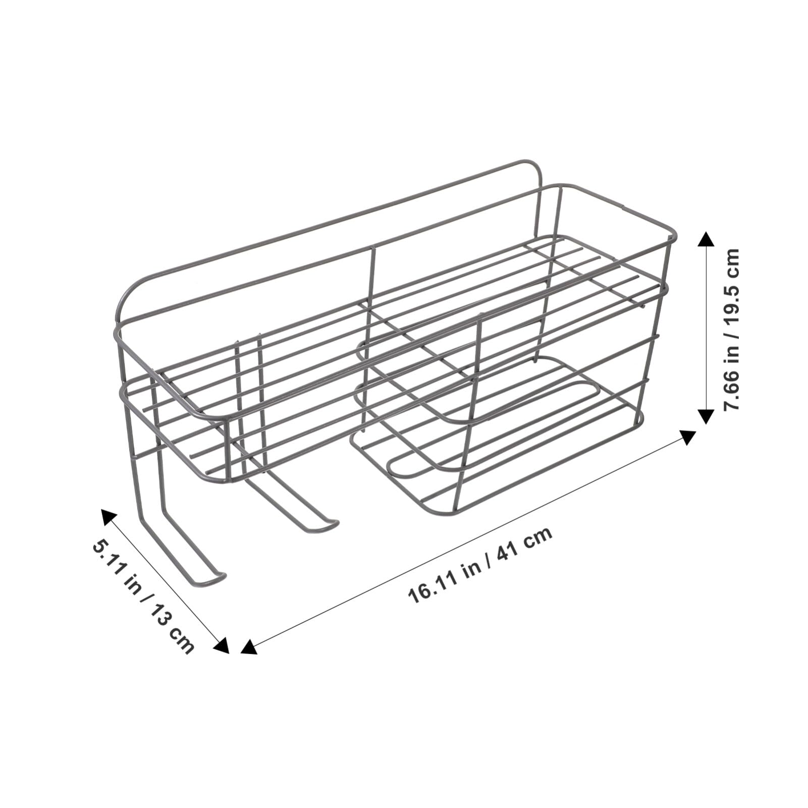 SOLUSTRE Supporto Per Asciugacapelli Da Muro Organizer Per Strumenti Per Mensola Salvaspazio Per Bagno Design Moderno e Robusto Facile Installazione e Sicurezza Per Phon e Accessori