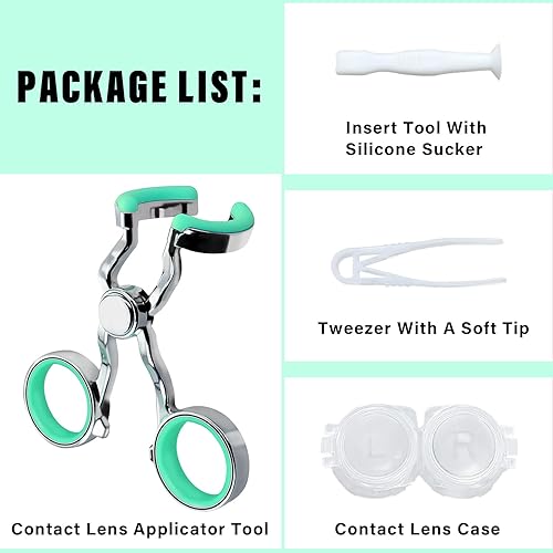Miniatura 6 de Hemir Herramienta aplicadora de lentes de contacto, lentes de contacto de color para facilitar la aplicaciónextracción de lentes de contacto, ayuda