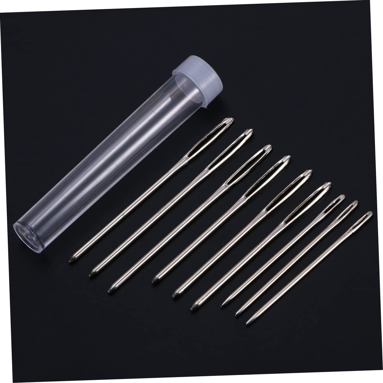 IWOWHERO Sewing Needles Large Eye 9pcs Set 5.3cm/6cm/7cm Long-Lasting Easy to Store for Knitters