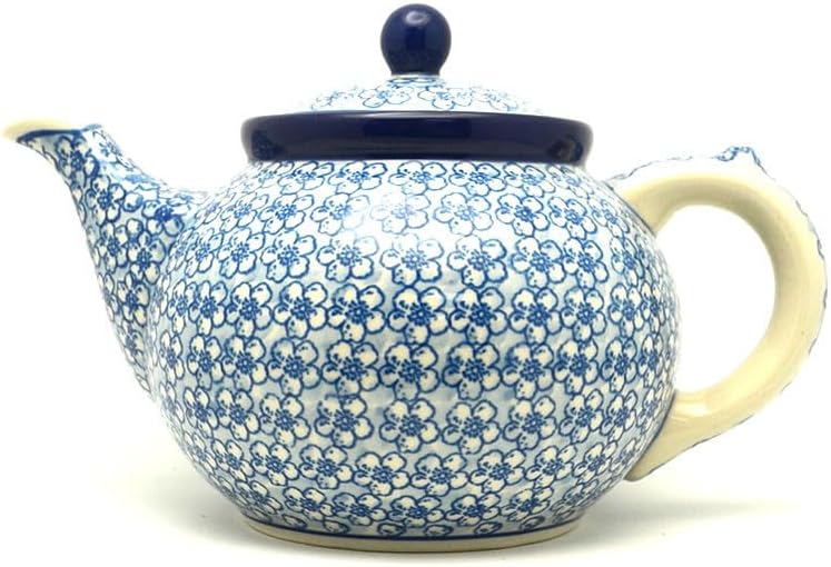 Polish Pottery Teapot - 1 1/4 qt. - Daisy Flurry