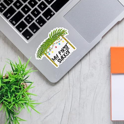 Miniatura 3 de (3 unidades) Pegatinas de Sukkah Judías de vacaciones Pegatinas Sucot The Original Camping Festival Israelita Sucot Day Sticker Regalo Decoración