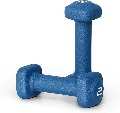 Tone Fitness Par de mancuernas de neopreno con cabeza cuadrada antivuelco  Múltiples opciones