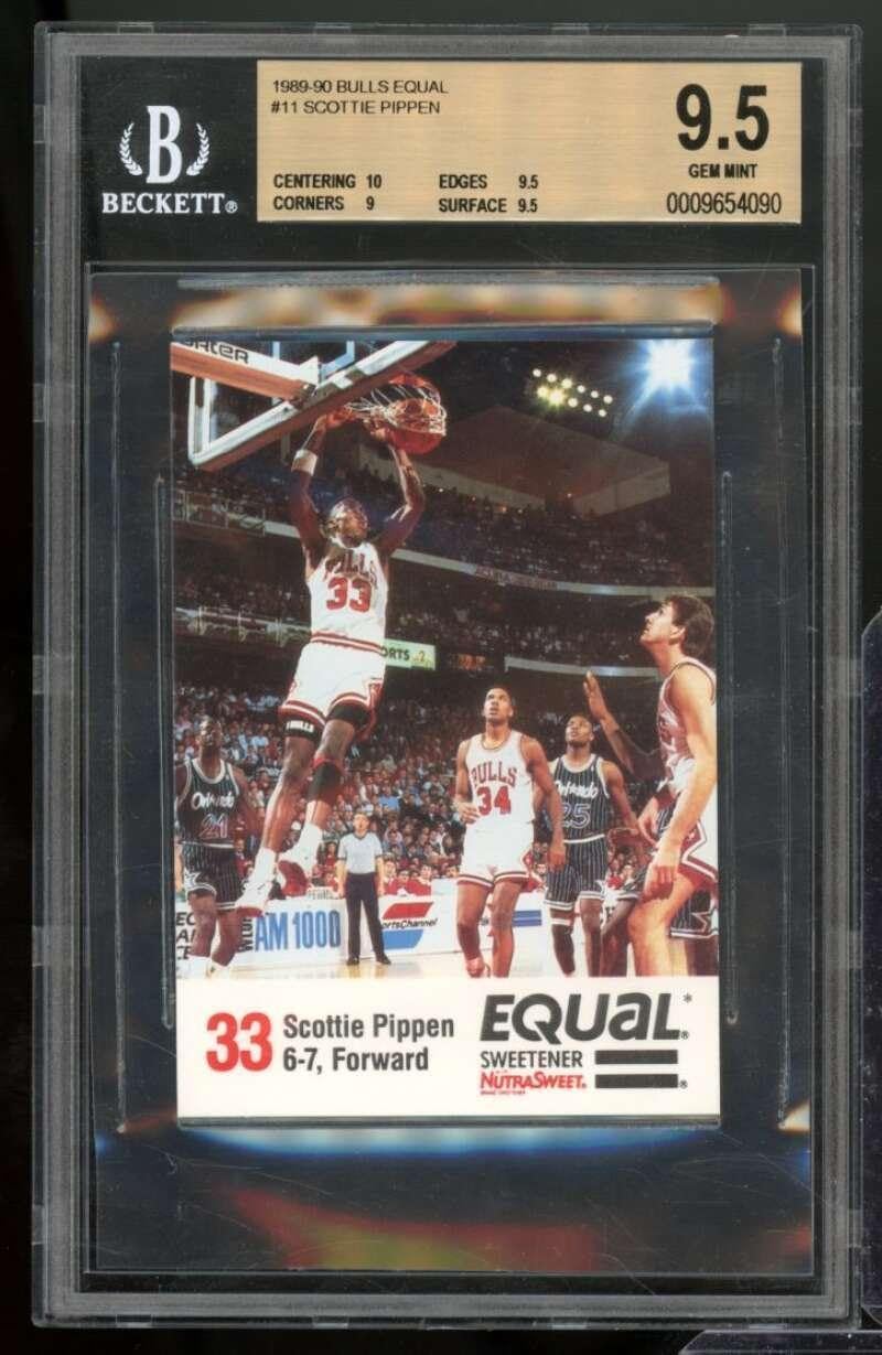 Scottie Pippen Card 1989-90 Bulls Equal #11 BGS 9.5 (10 9.5 9 9.5) - Unsigned Basketball Cards