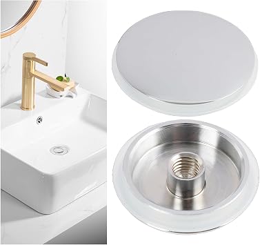 35mm Push Button Pop Up Sink Plug Replacement, Bathroom Sink Plug Click Clack Plug for 36mm Drain Hole with 37.2mm Washer, Bathroom Sink Plug Replacement Basin Waste Sink Plug 35mm