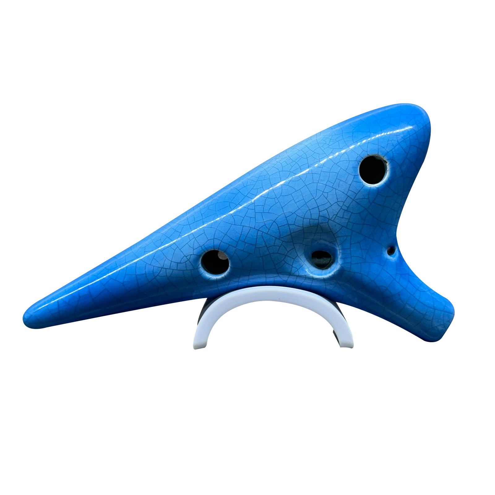 rayzm Ocarina en Céramique Alto C à 12 trous, 13 Notes en Do Majeur, Instrument à Vent Ocarina pour Débutants avec Sac de Transport Rembourré