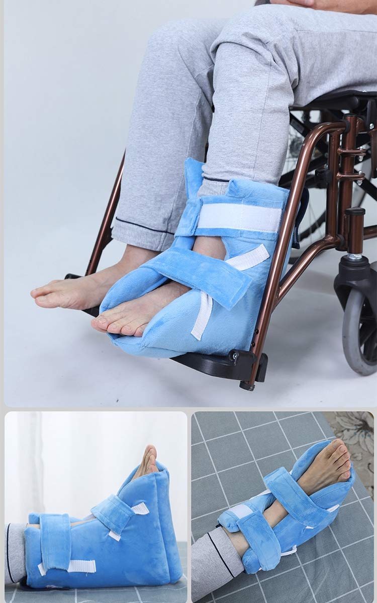 Protectores de Cojines para el talón y Almohadas para los pies - Protectores de talón y pie para aliviar el Dolor de la presión y la úlcera del talón,1Pair