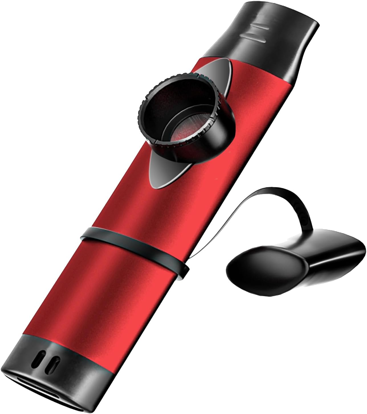 Kazoos for Adults,Metal Kazoo with 5 Flute Diaphragms,Kazoos with Adjustable Tone for Guitar, Ukulele, Violin, Piano, Keyboard,Mini Kazoos Musical Instruments Bulk (Red)