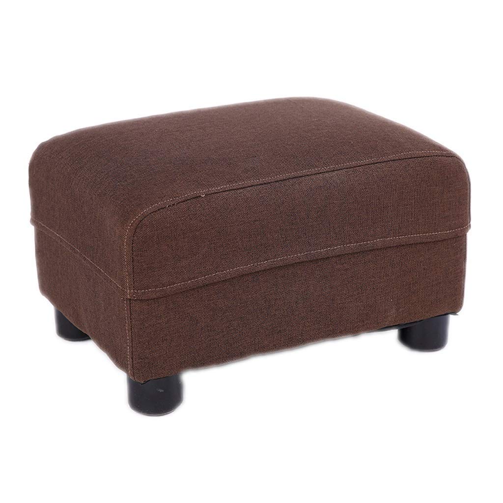 Canapé tabouret repose-pieds marron et coffre de rangement de salon