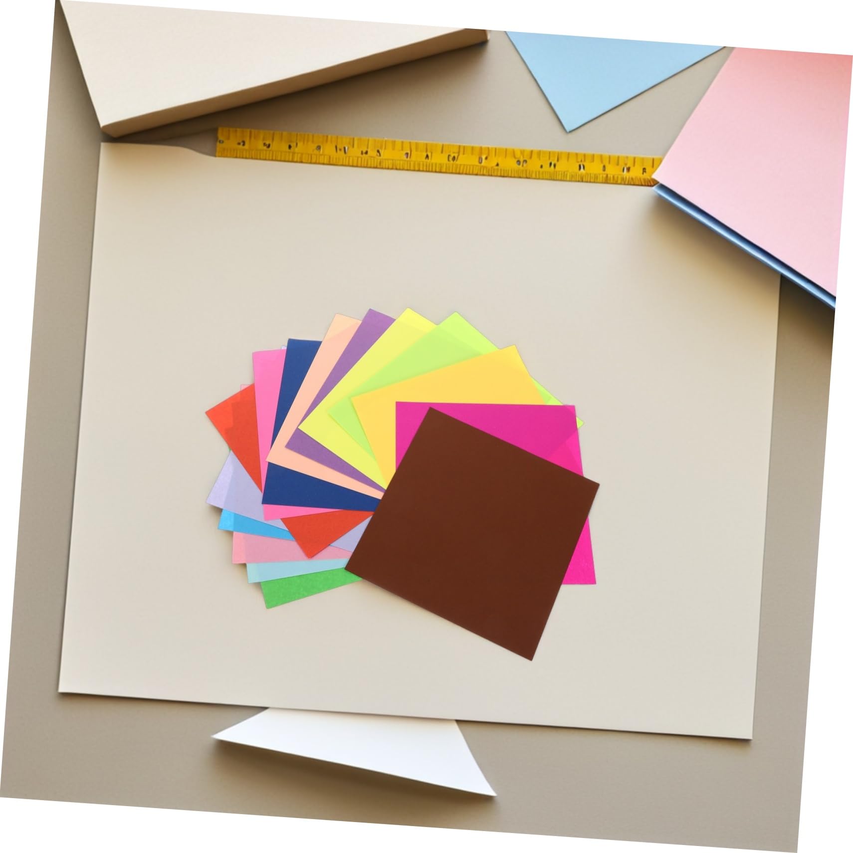 600fogli Carta Origami Quadrata Colori Vivaci e Misti per Ragazzo Ragazza Attività Artistiche e Scolastiche Facile da Piegare per Progetti Fai da Te
