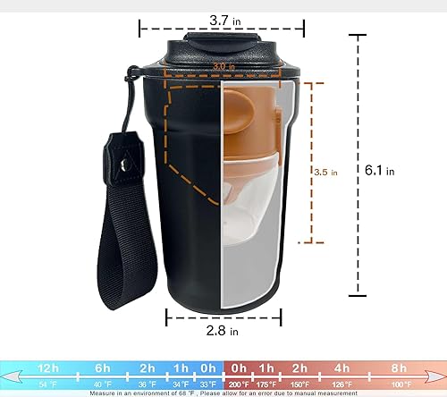 Miniatura 5 de ZK&HX LIFE Cafeteras para acampar de 13 onzas, gotero portátil para verter sobre café, para viajes, camping, oficinas, mochileros, infusor de té