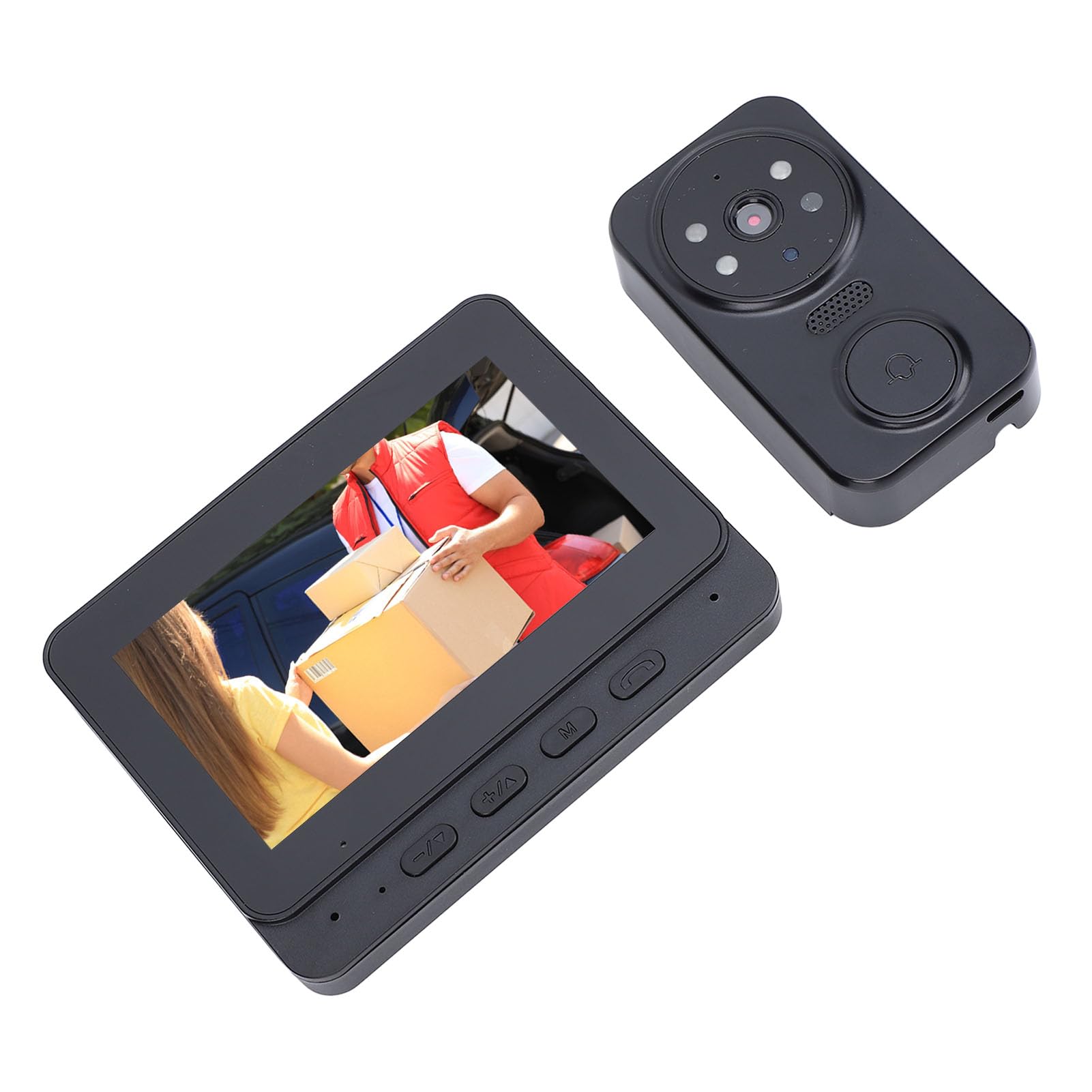 Cámara de Timbre con Vídeo, Pantalla Clara de 4,3 Pulgadas, Timbre Inteligente con Intercomunicador Inalámbrico con Visión Nocturna de Gran Angular de 170 Grados de 8MP 1