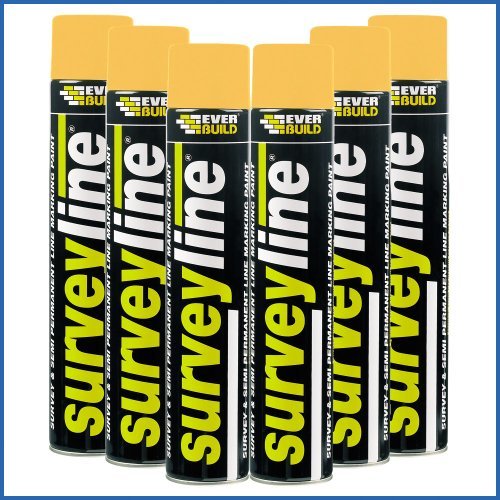 Image of 6X Everbuild Survey Spray Line Marker Paint Orange - 700ml