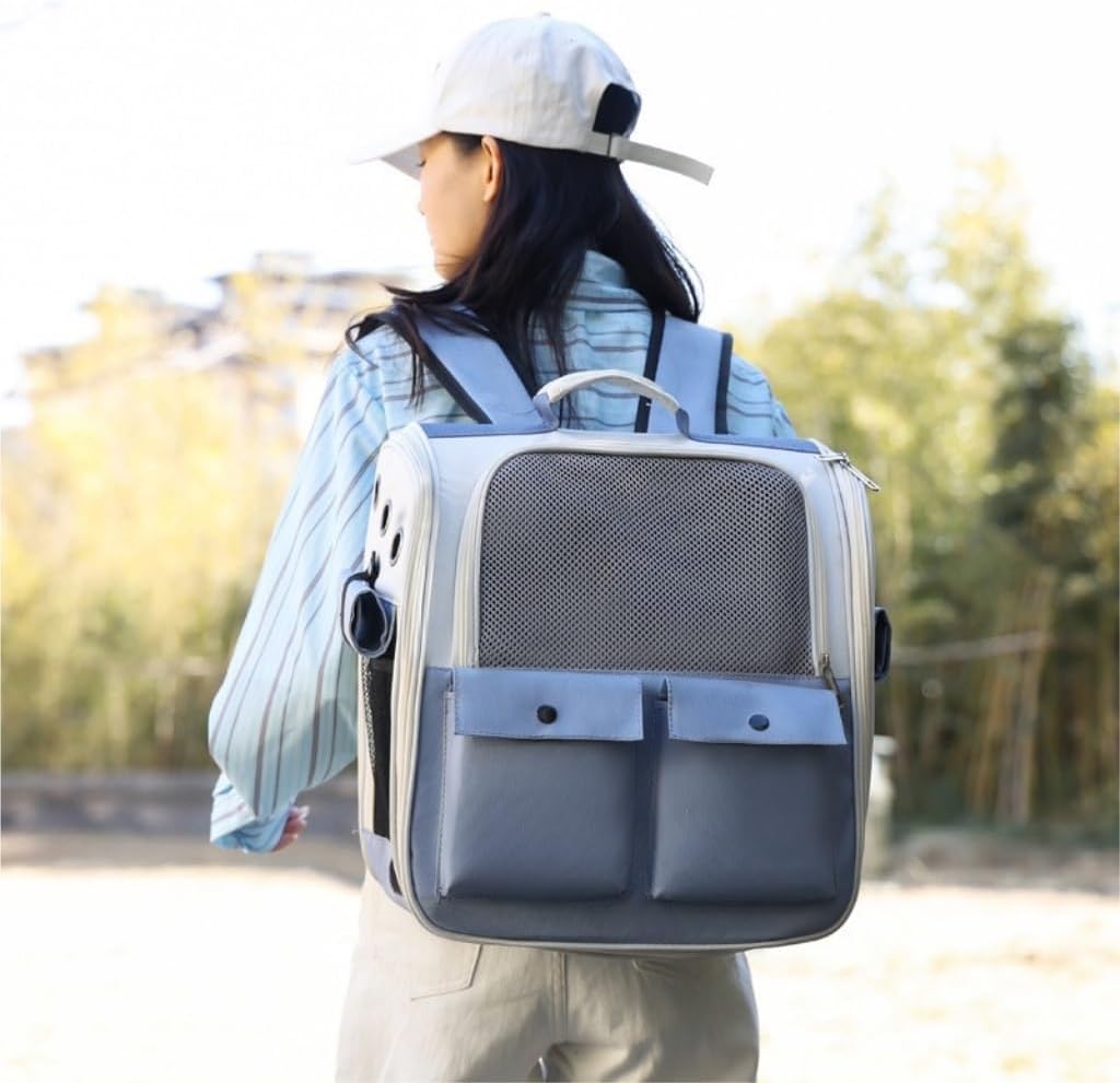 Cat and Dog Bags Fashionable Pet Outing Bag Portable Solid Color Ins Style Backpack Pet Backpack Multifunctional Cat Bag Pet Travel Bags(G)