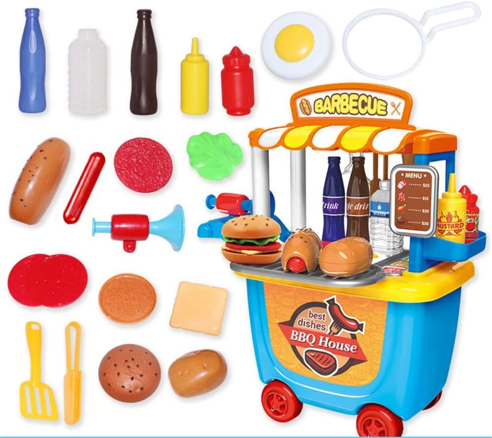 YLiansong-home Role-playing Children's Toy Set ‘My Little Chef’Miniature Kitchen Play Set with Accessories Preschool Food Toys (Color : Multi-colored, Size : One size)