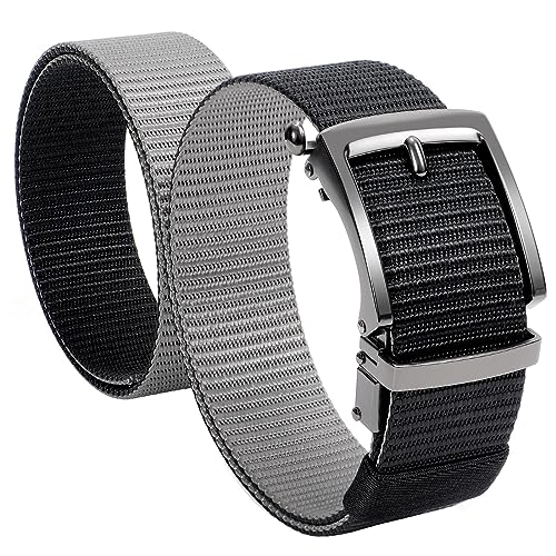 Beltroad Ratchet Belts for Men Black Reversible Nylon Belt for Him Quick Release Hiking Rigger Belt