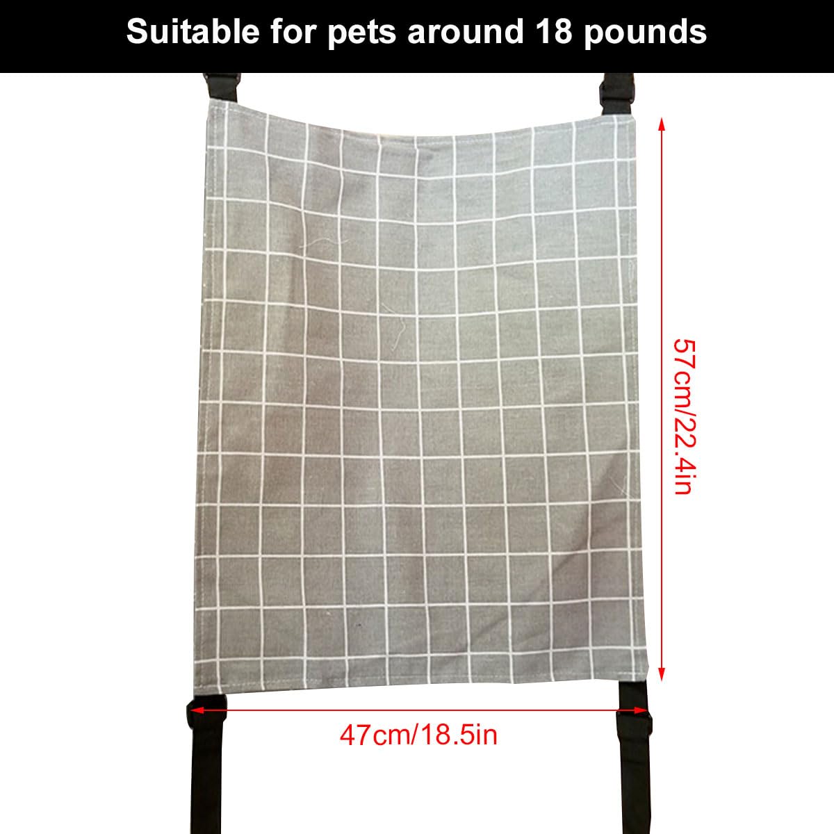 Helweet Katzenhängematte, Haustierkäfig-Hängematte, Haustier Hängematte, Katzenschaukel, mit Verstellbaren Trägern, Geeignet für Haustiere mit Einem Gewicht Von Nicht Mehr Als 9 kg (57 x 47cm)