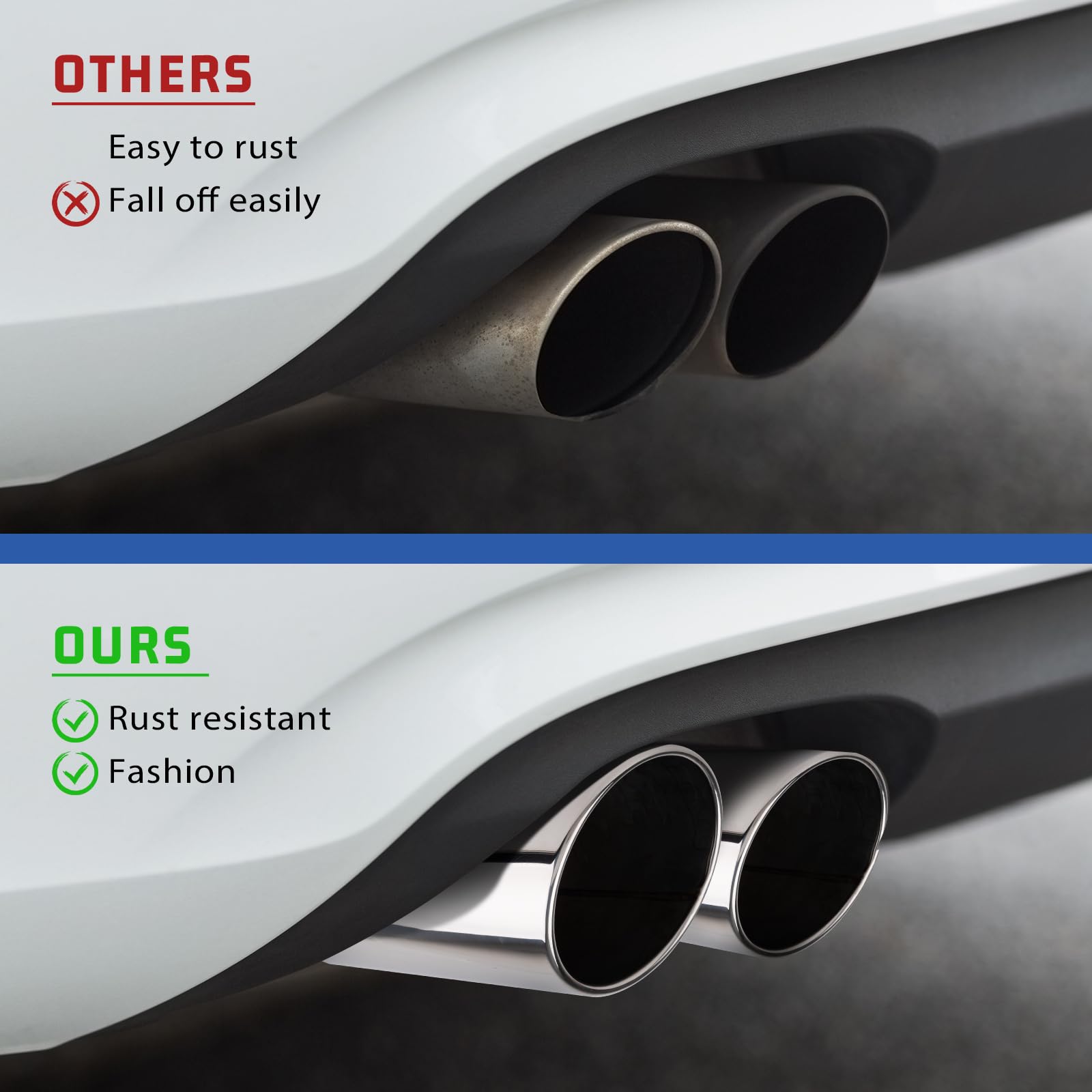 4" Inlet 7" Outlet – 18" długość całkowita długa stal nierdzewna zwijana krawędź uniwersalna rura Tialpipe, 20 stopni Exhaust Tip Diesel do ciężarówki EXT27