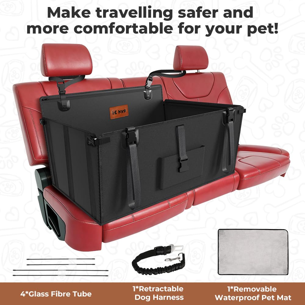KYG Siège Auto pour Chien,Imperméable Antidérapant Panier Chien Voiture, Résistant Transport Pet Voiture, Siège Renforcé pour Chiens de Taille Moyenne et Grande