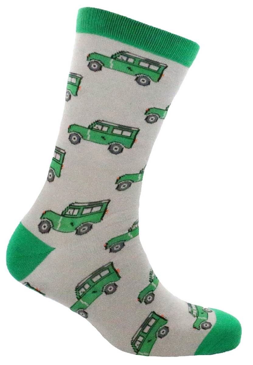 David Van Hagen Mens Land Vehicle Socks - Green Socks