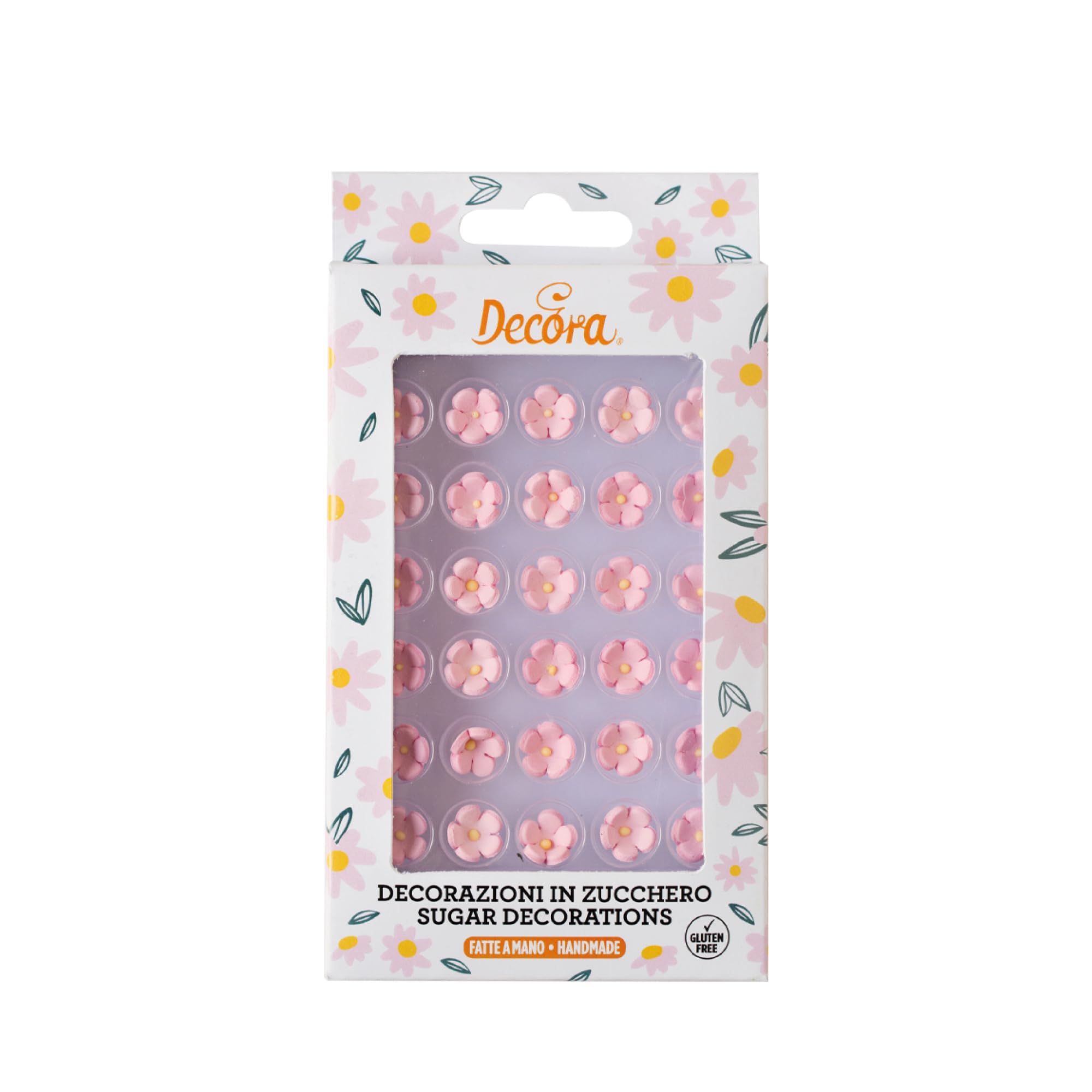 Róże cukrowe małe różowe Decora 30 sztuk, ręcznie robione, naturalne barwniki