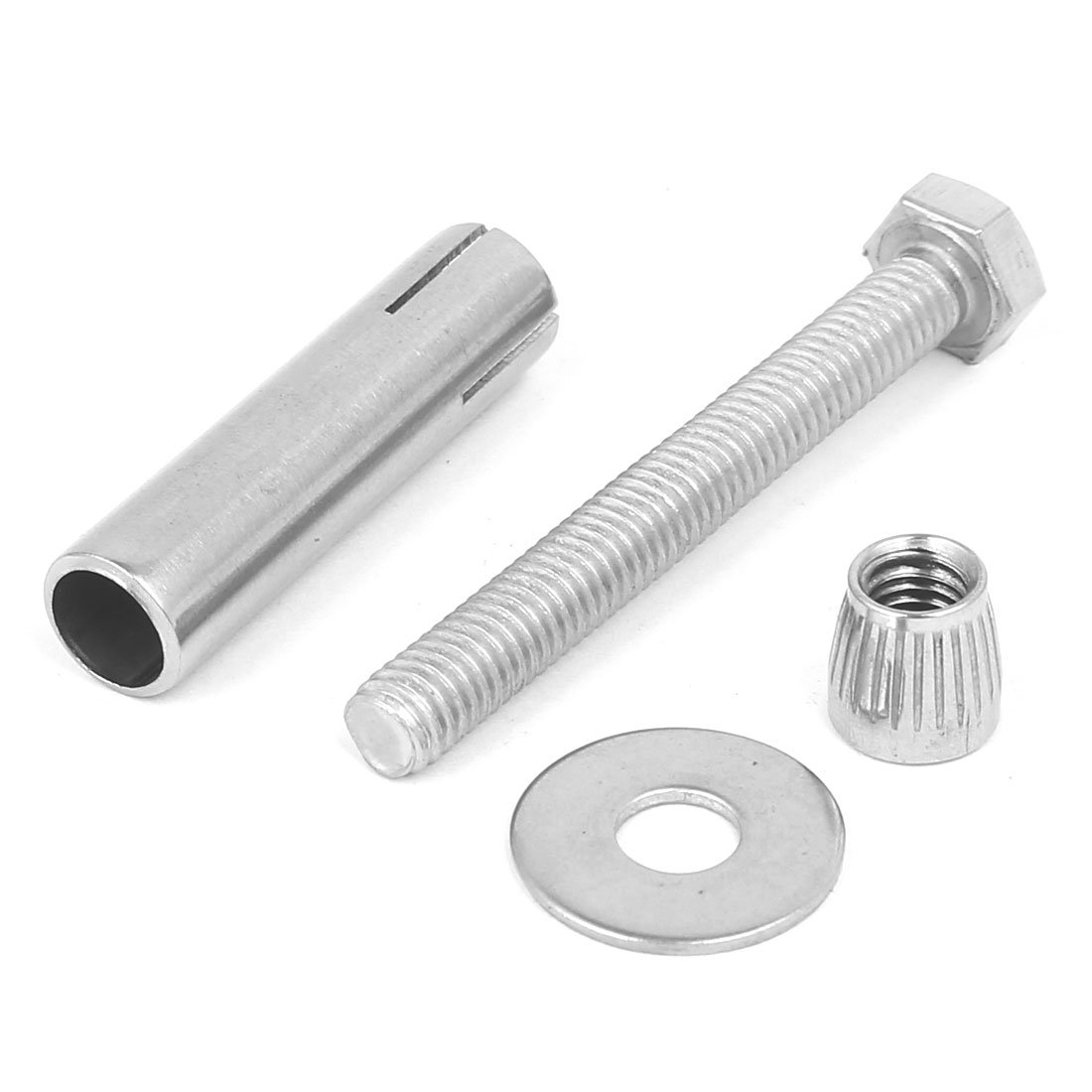 10 Pernos De Anclaje M6x50 Con Cabeza Hexagonal, Acero Inoxidable 304 – Fijos Y Resistentes