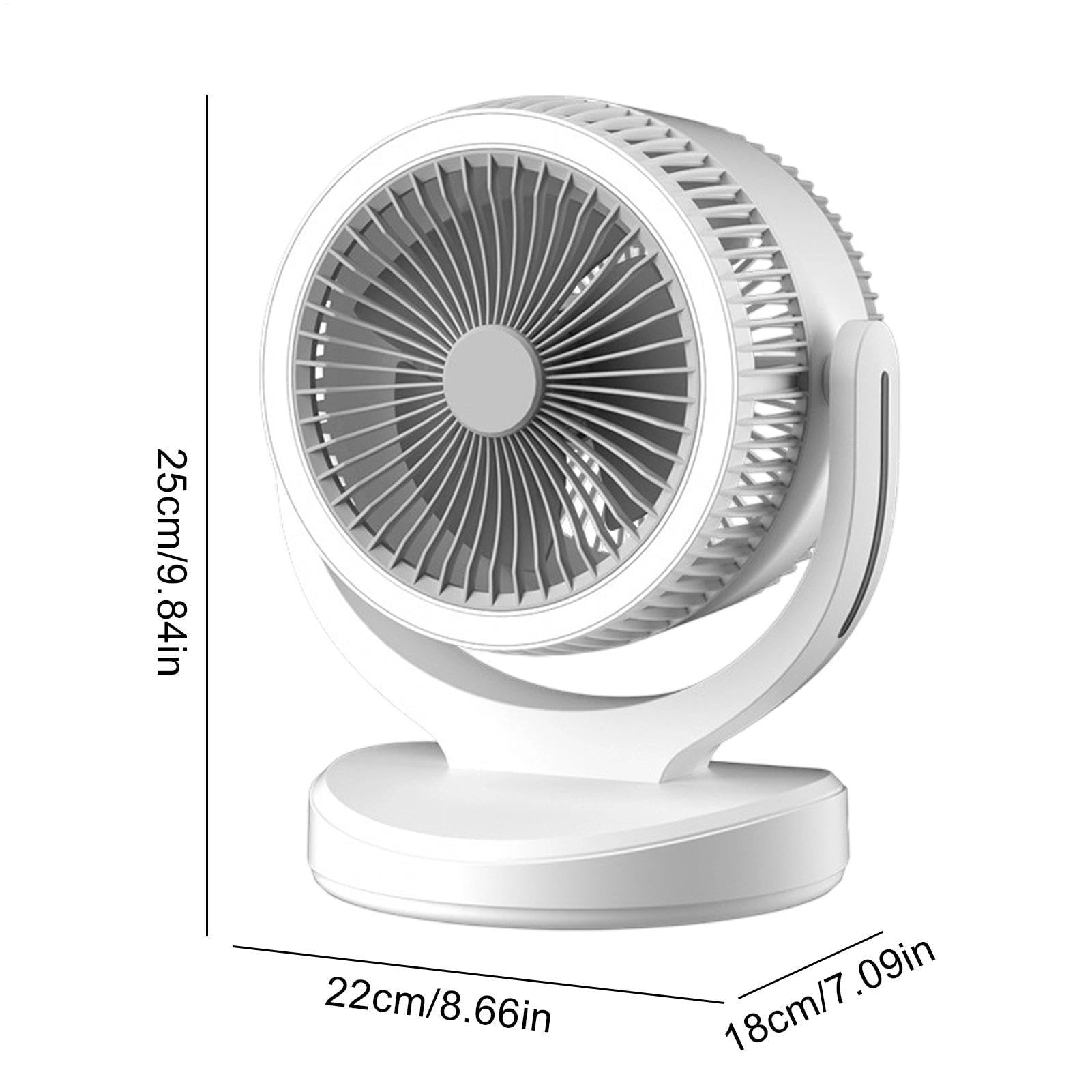 Ventilatori da tavolo per la camera da Portatile 2400mAh Ricaricabile 3 | Ventilatore Raffrescante Desktop Per Donne Uomini Appartamento Studio Camera Da Soggiorno Casa