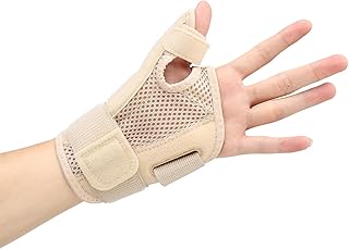 Tala para Polegar Spica e Suporte de Pulso, Estabilizador de Pulso Ajustável para Polegar, Suporte Respirável para Dedo Em Gatilho, Artrite, Tendinite, Entorse, Túnel do Carpo