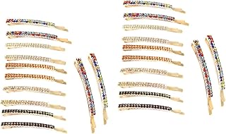 فوميز. 20 قطعة من مشابك الشعر الكريستالية من حجر الراين، اكسسوارات عصرية، مشابك شعر عصرية مزدوجة الصف، مشابك شعر لتكثيف الشعر، اكسسوارات الشعر، مشابك شعر للنساء، مشابك شعر للنساء