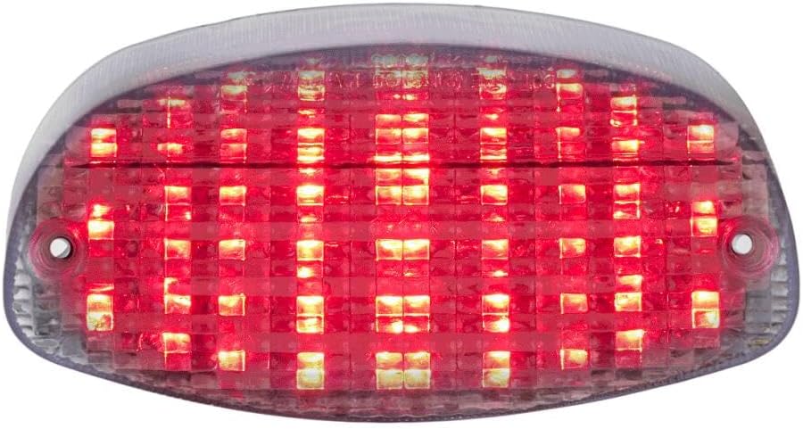 Compatible for Yamaha 1998-2017 XVS650 V-Star Custom/ 1999-2009 XVS1100 V-Star Custom/V-Star Midnight Custom; Taillight Brake Rear Lamp Lens(1.Lens only, Smoke)