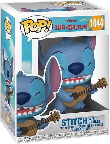 Miniatura 3 de Funko POP Disney: Lilo & Stitch - Figura de vinilo de Stitch with Ukelele Pop! (incluye funda protectora compatible con caja Pop Box), multicolor,