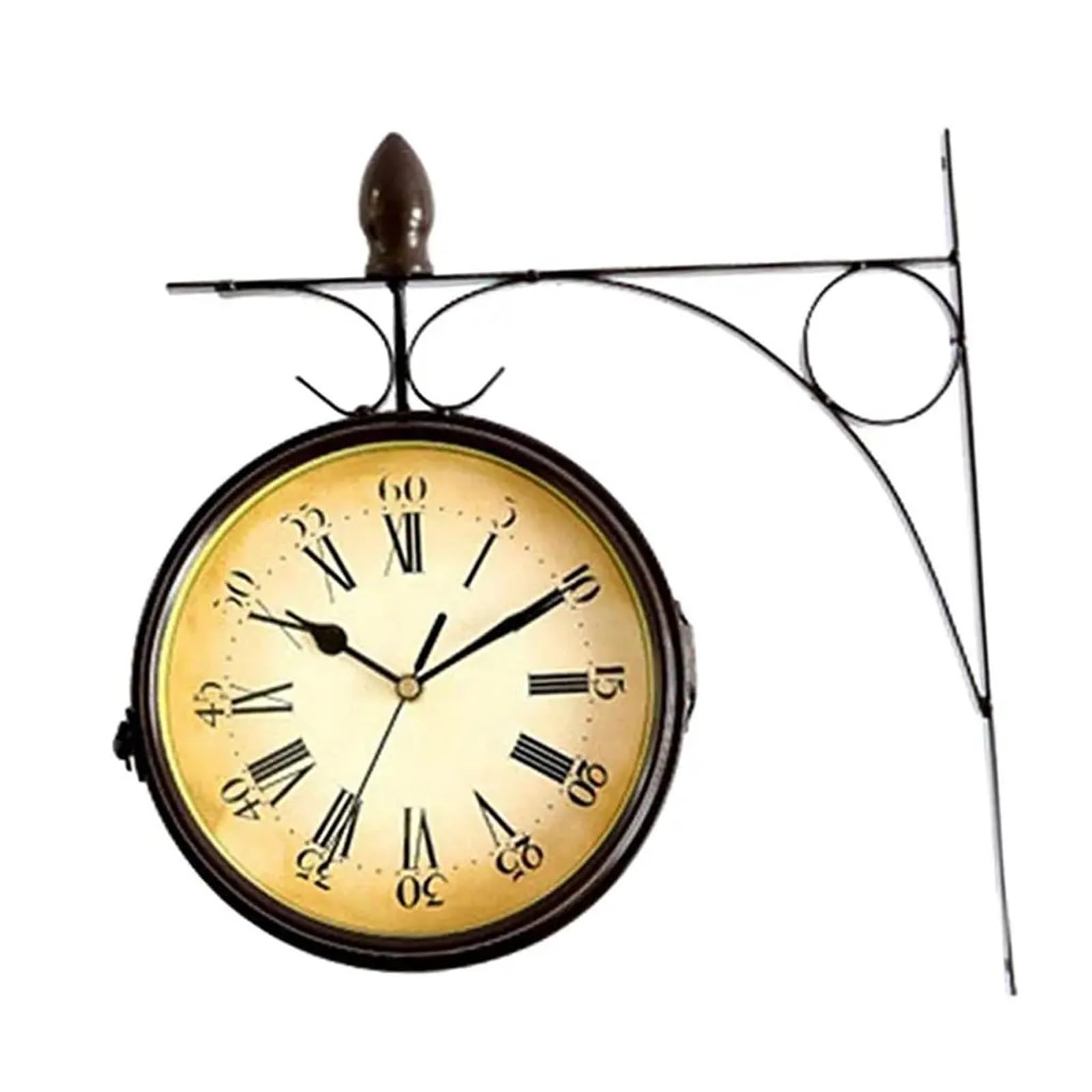 Horloge suspendue rétro double face idéale pour décorer le salon ou la cuisine