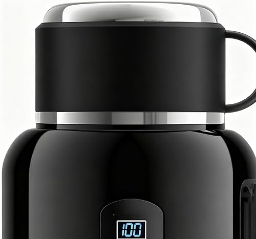 Miniatura 8 de Hervidor eléctrico portátil  Olla de calefacción de coche de 50.7 fl oz, caldera de acero inoxidable, botella de agua caliente de 1224 V  Hervidor