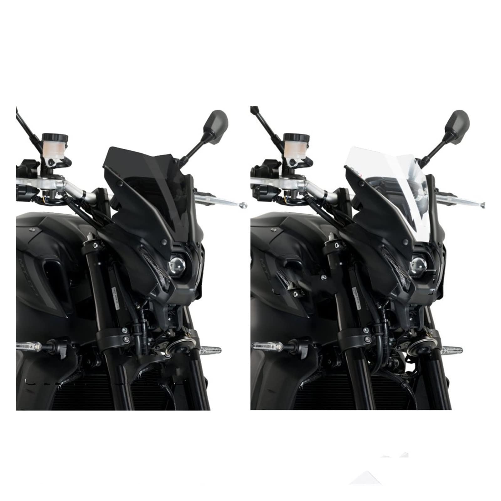 Parabrisas Moto para Kawasaki Z900 Z650 2020-2023, Deflector Deportivo, Visera Accesorio Motocicleta (Color: Negro)