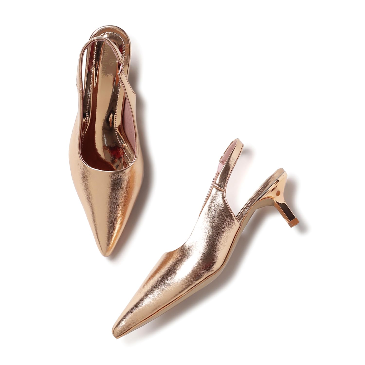 marc loire Women's Pointed Toe Kitten Heel Pumps | Comfortable Formal & Office Wear Dress Shoes | Stylish Slip-Resistant Footwear-picture-22