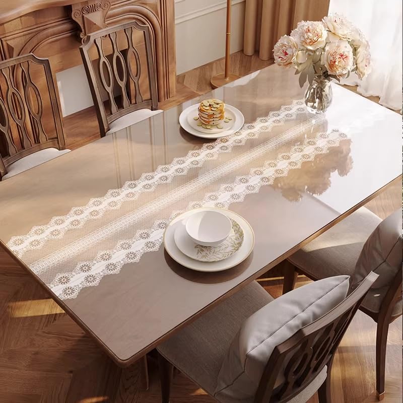 Nappe Transparente PVC Imperméable pour Repas et Activités