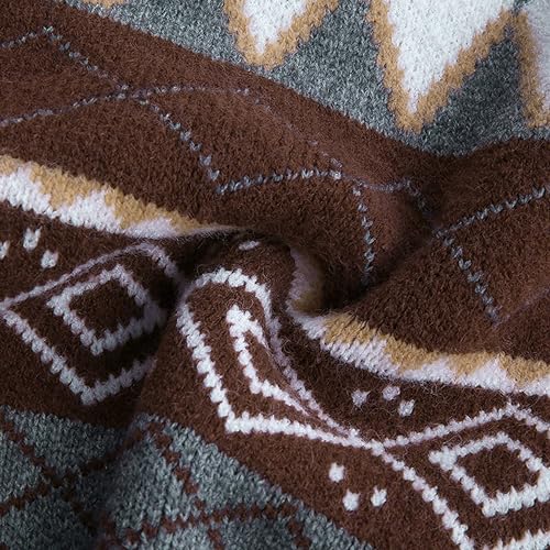 Men's Vintage Oversized Striped Knit Sweater Autumn Winter Pullover Sweatshirt Casual Jumper Pullovers Tops4