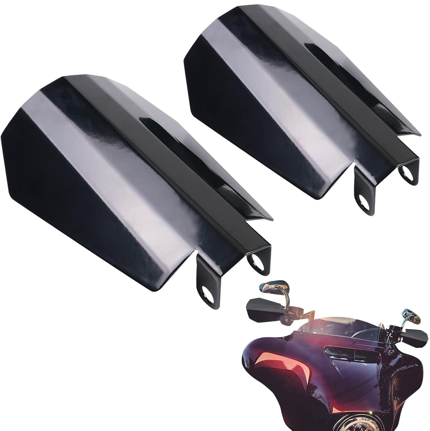 HDBUBALUS Motorcycle Handguards Coffin Cut Hand Guards Fit For Harley - View #9